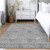3' X 5' Pewter And Gray Floral Washable Indoor Outdoor Area Rug