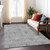 3' X 5' Pewter And Gray Floral Washable Indoor Outdoor Area Rug