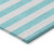 8' Runner Turquoise Striped Washable Non Skid Indoor Outdoor Runner Rug