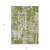 5' X 8' Green And Ivory Abstract Washable Indoor Outdoor Area Rug Transitional Style - Green, Ivory Color