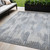 5' X 8' Gray And Ivory Striped Washable Indoor Outdoor Area Rug - 608219346775