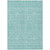 3' X 5' Aqua And Ivory Floral Washable Indoor Outdoor Area Rug - Aqua, Ivory