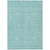 3' X 5' Aqua And Ivory Floral Washable Indoor Outdoor Area Rug