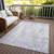 5' X 8' Lavender And Ivory Abstract Washable Indoor Outdoor Area Rug - Lavender, Ivory