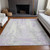 5' X 8' Lavender And Ivory Abstract Washable Indoor Outdoor Area Rug - Lavender, Ivory