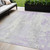5' X 8' Lavender And Ivory Abstract Washable Indoor Outdoor Area Rug - Lavender, Ivory