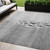 5' X 8' Gray Silver And Charcoal Nautical Washable Indoor Outdoor Area Rug