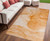 5' X 8' Orange Abstract Washable Indoor Outdoor Area Rug