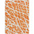 3' X 5' Orange and White Abstract Washable Non Skid Indoor Outdoor Area Rug