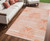 5' X 8' Orange and Ivory Abstract Washable Non Skid Indoor Outdoor Area Rug - Orange, Ivory
