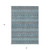 3' X 5' Teal Blue Aqua And Gray Floral Medallion Washable Indoor Outdoor Area Rug