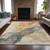 3' X 5' Orange And Gray Abstract Washable Indoor Outdoor Area Rug