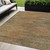 5' X 8' Terra Cotta Brown And Copper Abstract Washable Indoor Outdoor Area Rug