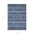 5' X 8' Navy Blue And Denim Blue Southwestern Washable Indoor Outdoor Area Rug