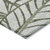 5' X 8' Olive Green And Beige Floral Washable Indoor Outdoor Area Rug