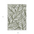5' X 8' Olive Green And Beige Floral Washable Indoor Outdoor Area Rug