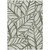 5' X 8' Olive Green And Beige Floral Washable Indoor Outdoor Area Rug