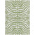 3' X 5' Artichoke Green And Ivory Animal Print Washable Indoor Outdoor Area Rug