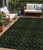 5' X 8' Olive Green And Green Medallion Washable Indoor Outdoor Area Rug