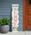 36" Blue And Pink Solid Wood Tropical Floral Aloha Summer Porch Sign