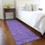 8' Runner Purple Geometric Washable Non Skid Indoor Outdoor Runner Rug