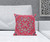 16" x 16" Red Blown Seam Paisley Indoor Outdoor Throw Pillow