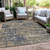 5' X 8' Navy Blue And Beige Geometric Washable Indoor Outdoor Area Rug - 880016416640