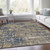 5' X 8' Navy Blue And Beige Geometric Washable Indoor Outdoor Area Rug - 880016416640