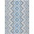 5' X 8' Navy Blue And Denim Blue Geometric Washable Indoor Outdoor Area Rug - 608219042400