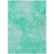 3' X 5' Teal Blue And Aqua Nautical Washable Indoor Outdoor Area Rug