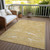 5' X 8' Gold Charcoal And Ivory Abstract Washable Indoor Outdoor Area Rug