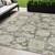 5' X 8' Taupe Beige And Gray Floral Washable Indoor Outdoor Area Rug - Taupe, Beige, Gray