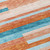 5' X 8' Orange Teal Blue And Salmon Striped Washable Indoor Outdoor Area Rug