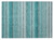 2' X 3' Teal Striped Washable Non Skid Indoor Outdoor Area Rug - Teal Blue