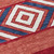 3' X 5' Red White And Navy Blue Southwestern Washable Indoor Outdoor Area Rug