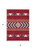 3' X 5' Red White And Navy Blue Southwestern Washable Indoor Outdoor Area Rug