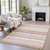 3' X 5' Pink And Beige Striped Washable Indoor Outdoor Area Rug - Pink, Beige