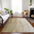 3' X 5' Taupe Beige And Ivory Ombre Washable Indoor Outdoor Area Rug