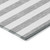 3' X 5' Gray and White Striped Washable Non Skid Indoor Outdoor Area Rug