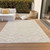 3' X 5' Linen Orange And Ivory Geometric Washable Indoor Outdoor Area Rug