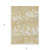 3' X 5' Gold Gray And Ivory Animal Print Washable Indoor Outdoor Area Rug