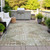 5' X 8' Fern Green And Beige Geometric Washable Indoor Outdoor Area Rug