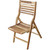 22" Brown Solid Wood Outdoor Folding Dining Chair