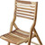22" Brown Solid Wood Outdoor Folding Dining Chair