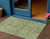 3' X 5' Artichoke Green And Ivory Oriental Washable Indoor Outdoor Area Rug