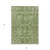 3' X 5' Artichoke Green And Ivory Oriental Washable Indoor Outdoor Area Rug