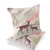 Set of Two 16" X 16" Black and Pink Deer Abstract Indoor Outdoor Throw Pillow