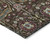 5' X 8' Chocolate Red And Gold Floral Washable Indoor Outdoor Area Rug