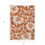 3' X 5' Rust and Ivory Floral Washable Non Skid Indoor Outdoor Area Rug