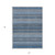 5' X 8' Denim Blue And Ivory Striped Washable Indoor Outdoor Area Rug